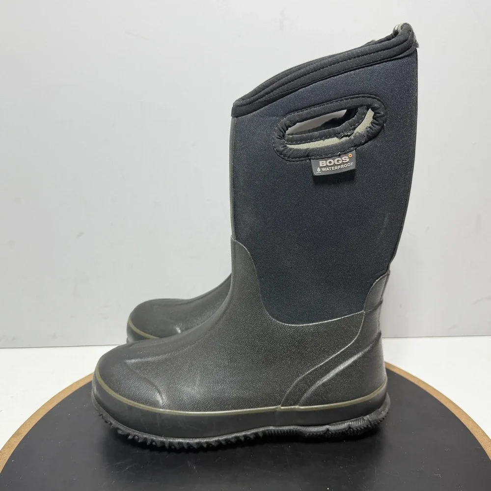Bogs Classic High Boots Youth Size 4 Black Waterproof Insulated Winter Snow